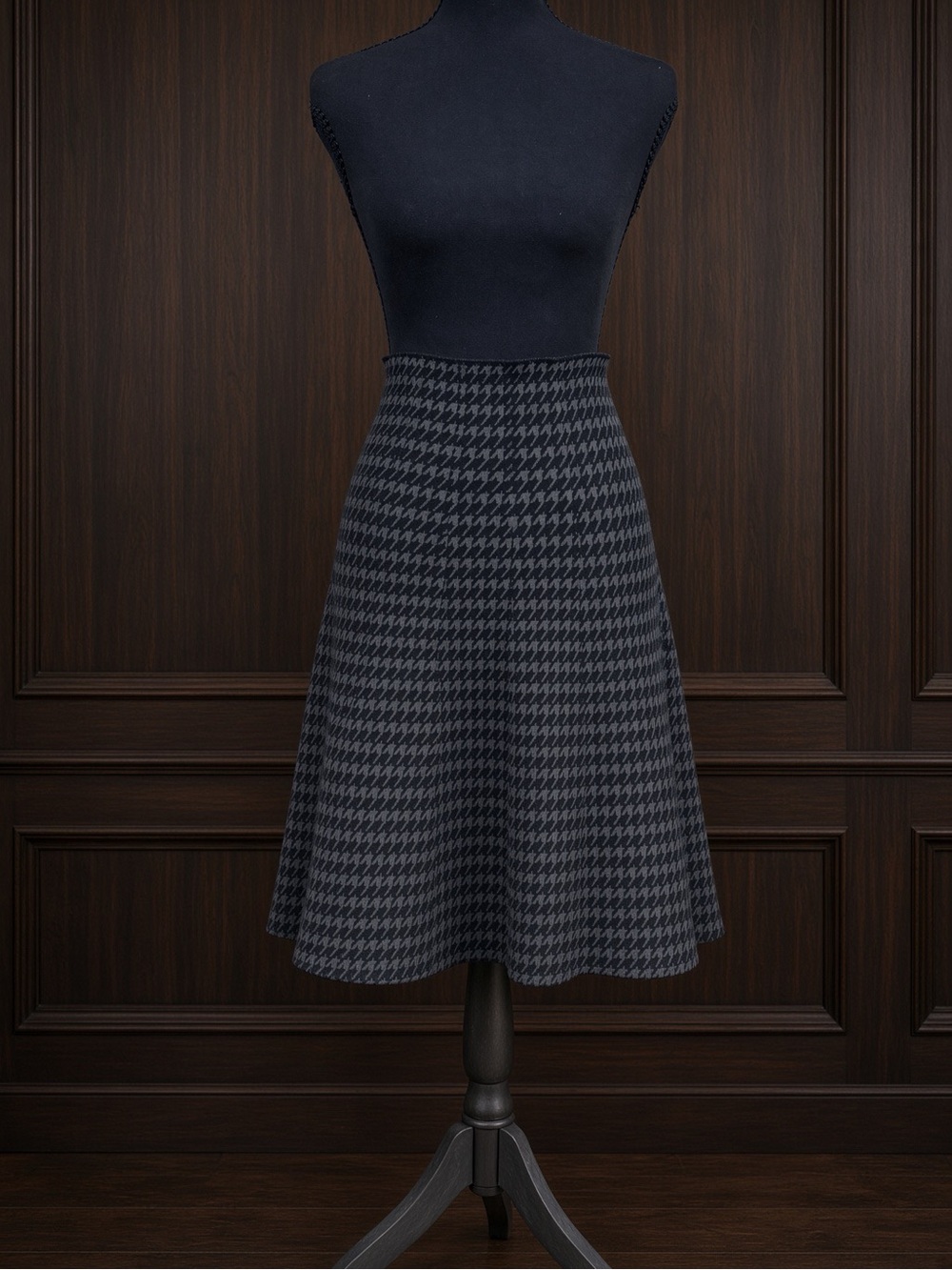 Max Studio Houndstooth Knit Skirt